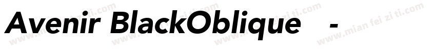 Avenir BlackOblique 黑体字体转换